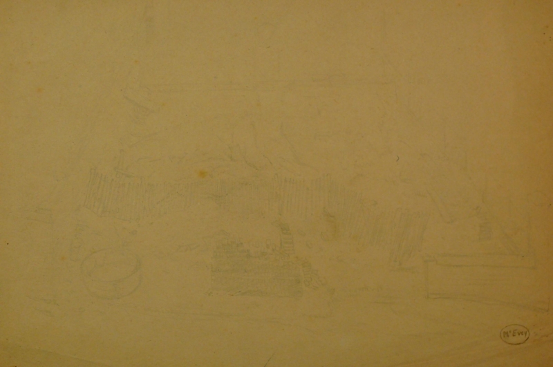 Trench,  Faint pencil sketch.       DRA/379